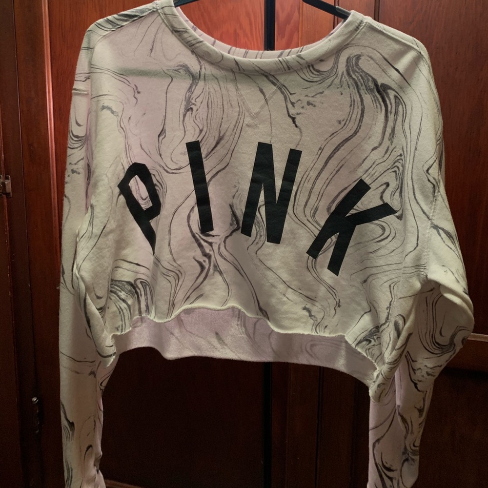 - Victoria’s Secret PINK Marble Cropped Pullover